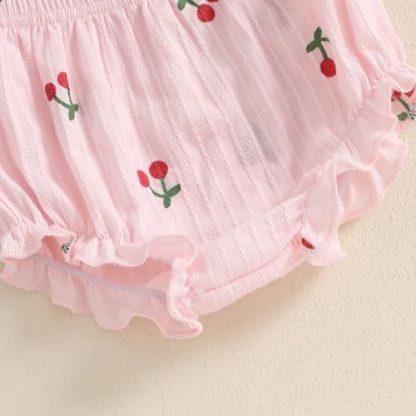 "Summer Sweetness" Baby Girl's Ruffle Dress and Shorts Outfit Set - Image 7