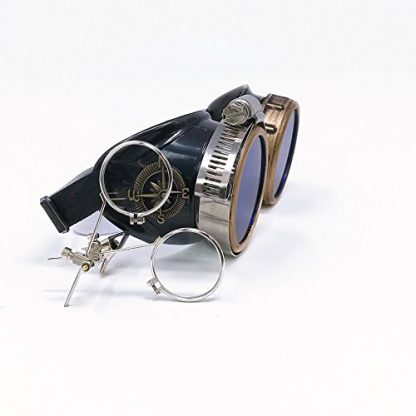 Victorian-Style Steampunk Goggles with Compass Design - Image 6