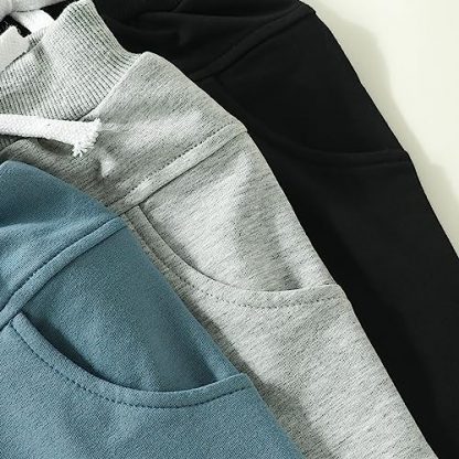 Comfy & Stylish 3-Pack Toddler Sweatpants in Solid Colors - Image 5