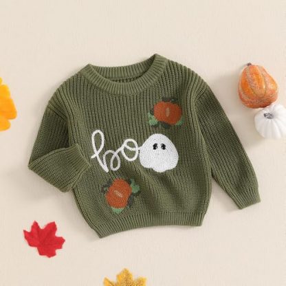 Adorable Pumpkin Patch Crewneck Sweater for Toddlers - Image 2