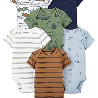 Adorable 6-Pack Baby Boy Short-Sleeve Bodysuits