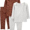 Brown Animal Print/Grey Dots