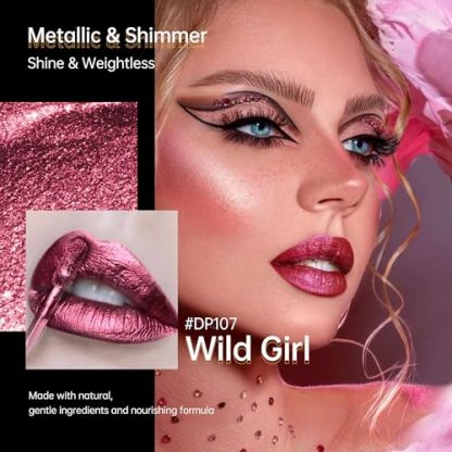 Burgundy Metallic Lipstick - Long Lasting, Non-Stick, and Shimmery - Image 2