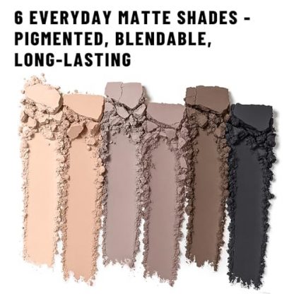 Compact 6-Shade Eyeshadow Palette with Mirror - Neutral Tones - Image 5