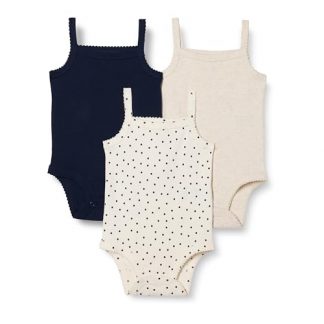 Adorable Trio of Sleeveless Bodysuits for Baby Girls