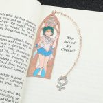 Set of 5 Anime-Inspired Magical Girl Metal Bookmarks - Image 6