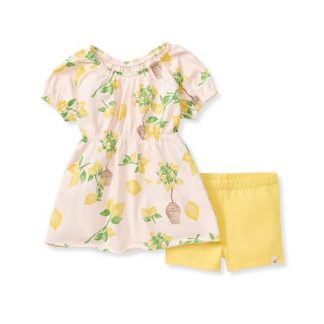 Adorable Organic Cotton Tunic & Shorts Set for Baby Girls