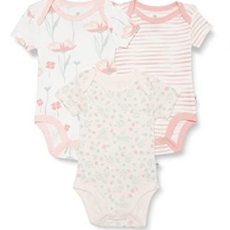 Unisex Baby 3-Pack Short Sleeve Bodysuits in 100% Organic Cotton