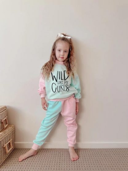 Trendy Toddler Girl's Contrast Color Outfit Set for Fall & Winter - Image 2
