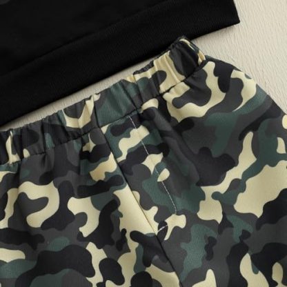 "Stylish Camouflage Toddler Outfit with Excavator Print" - Image 6