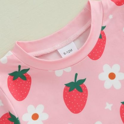 Adorable Summer Floral Outfit Set for Toddlers and Baby Girls - Image 4