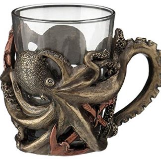 Bronze Steampunk Octopus Shot Glass (1.5 oz)