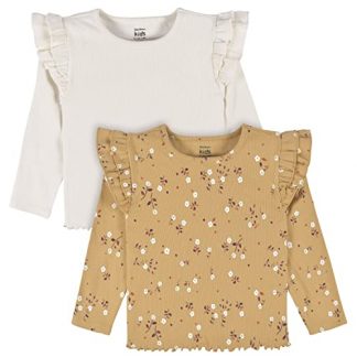 Toddler Girls' Double Ruffle Long Sleeve Tops (2-Pack)