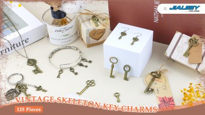 Antique-Style Skeleton Key Charms Set (125 Pieces) - Image 7