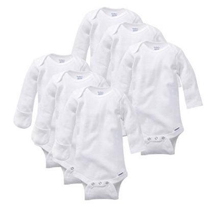 Unisex Long-sleeve Onesies with Mitten Cuffs in Multiple Sizes
