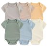 Baby Bodysuit 6-piece Blue/Gray/Khaki/Green
