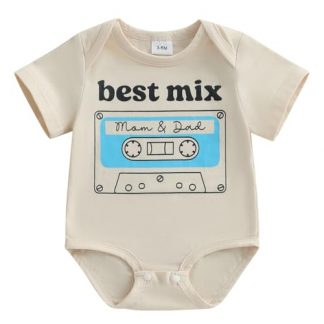 "Charming Baby Bodysuit with Humorous Lettering for Special Occasions"