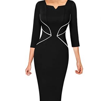 Sophisticated Slim-Fit Pencil Dress for Business and Beyond