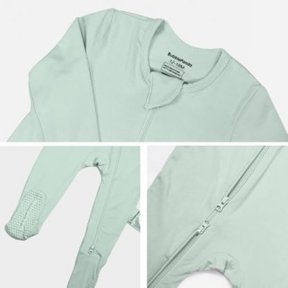 Soft Bamboo Rayon Baby Pajamas with Non-Slip Onesie Sleeper - Image 5