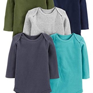 Five-Pack Unisex Baby Long-Sleeve Bodysuits