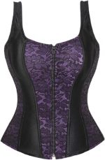 Elegant Lace-Up Overbust Corset Top for Women