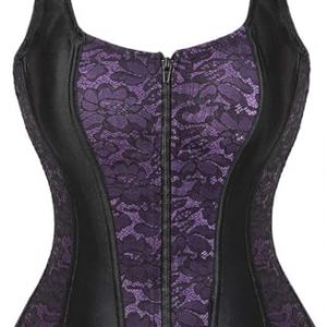 Elegant Lace-Up Overbust Corset Top for Women
