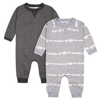Adorable 2-Pack Baby Boy Long Leg Romper Set