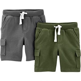 Boys' Comfortable Knit Cargo Shorts, Pack of 2