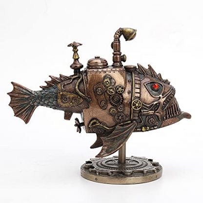 Intricate Steampunk Submarine Fantasy Statue - Image 5