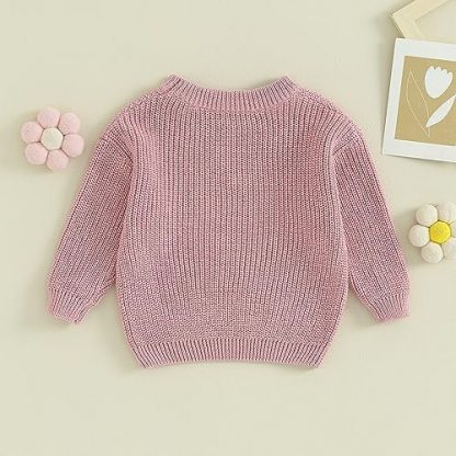 "Adorable Infant's Cozy Crewneck Pullover Sweater" - Image 3