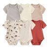 Baby Bodysuit 6-piece Solid/Light Khaki/Deer