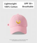 Unisex Lunar-Themed Baseball Cap in Pink - Image 5