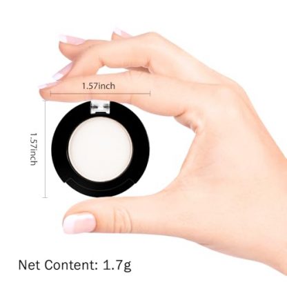 Ivory White Matte Eyeshadow Palette - Single Color, High Pigment, Long-Lasting - Image 6