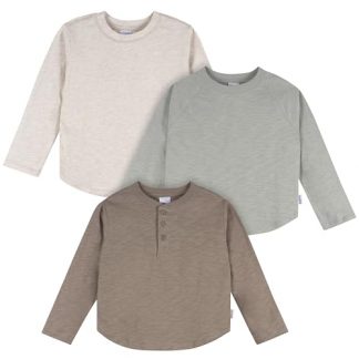3-Pack Adorable Long-Sleeve Shirts for Baby Boys