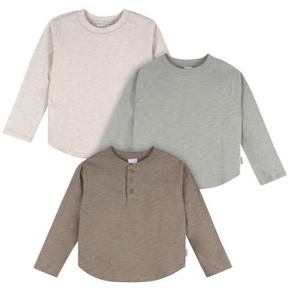 3-Pack Adorable Long-Sleeve Shirts for Baby Boys