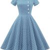 Sky Blue Small White Dot