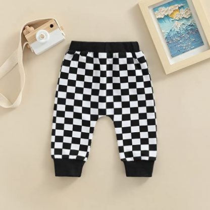 Unisex Toddler Checkerboard Plaid Trousers - Image 3