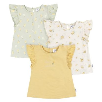 Girls' Nature-Inspired Short Sleeve T-Shirts, Pack of 3, Size 4T