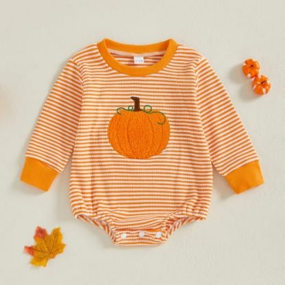 Adorable Autumn-Themed Romper for Infants - Image 5