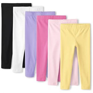Versatile Solid Color Leggings for Toddlers, Multipacks