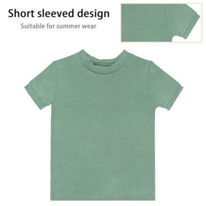 Bamboo Rayon Toddler & Kids Short Sleeve Pajama Set - Image 3