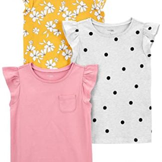 Girls' Colorful Short-Sleeve T-Shirts, Pack of 3