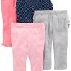 Coral Pink/Grey/Navy Dots/Pink