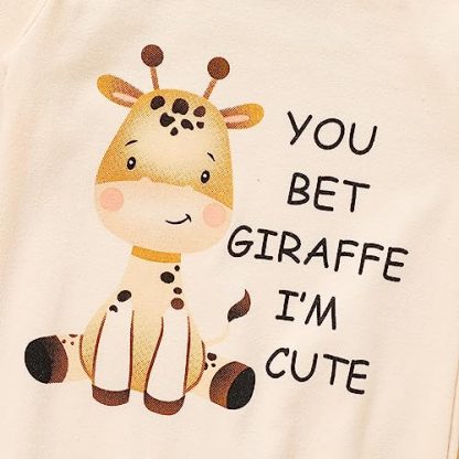 Adorable Newborn Baby Girl 4-Piece Outfit Set with Letter Print - Image 5