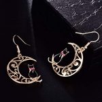 Adorable Lunar Feline Enamel Earrings - Image 5