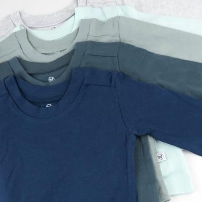 "5-Pack Organic Cotton Long Sleeve T-Shirts for Toddlers and Little Kids" - Image 3