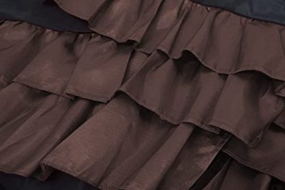 Gothic High-Low Ruffled Steampunk Skirt - Image 5