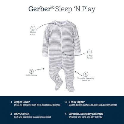 Unisex Cozy Cotton 2-Pack Sleep 'N Play for Babies - Image 7