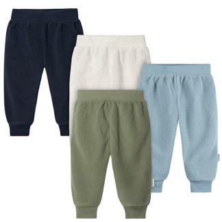 Cozy Quartet of Baby Boy's Microfleece Sweatpants