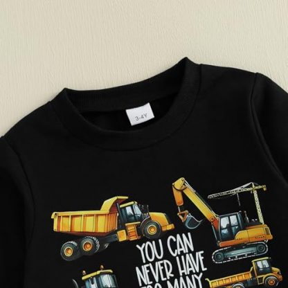 "Stylish Camouflage Toddler Outfit with Excavator Print" - Image 5